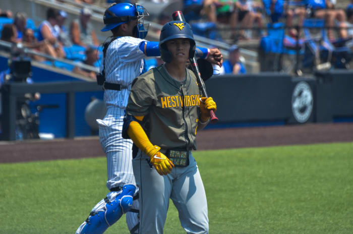 JJ Wetherholt looks on during an at-bat against Kentucky.